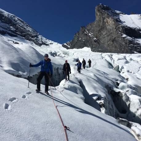 Climbing, bluemlisalp glacier tour